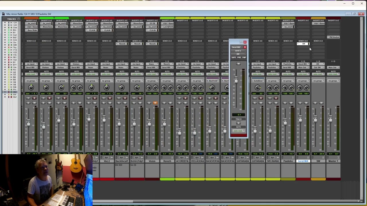 Mixando com Sistema de Caixas 2.1 com endereçamento no Pro Tools