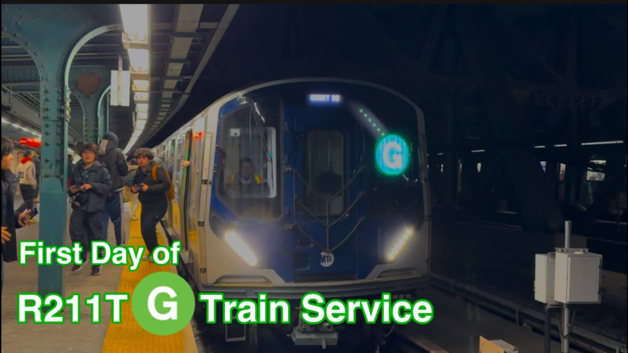 (DEBUT) NYC Subway: First Day of R211T (G) Train Service