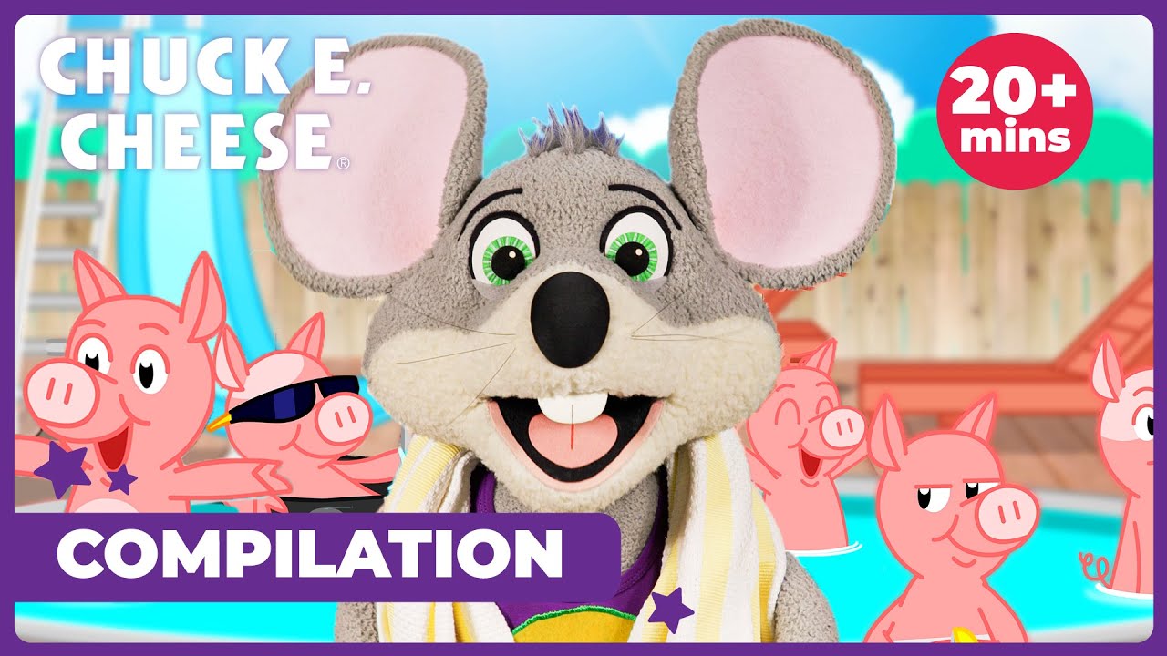 Too Many Pigs in the Swimming Pool Song! | 30 Minutes of Summer Fun Music Videos | Chuck E. Cheese