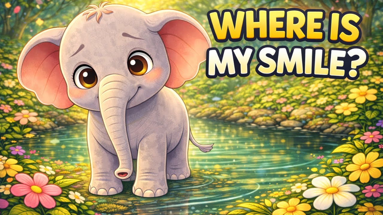 “Ello the Little Elephant Finds His Happy Smile 🐘💛  Kids Moral Story”