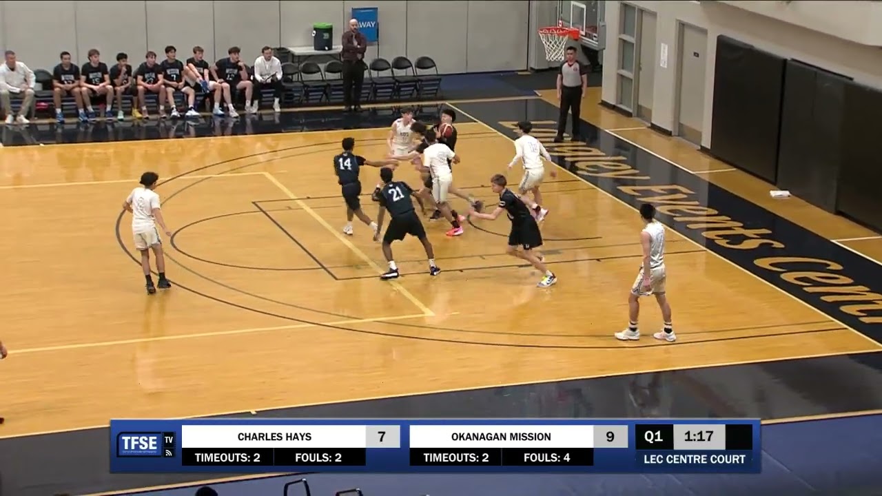 2026 Jr  Boys Basketball Game #27 Charles Hays vs Okanagan Mission