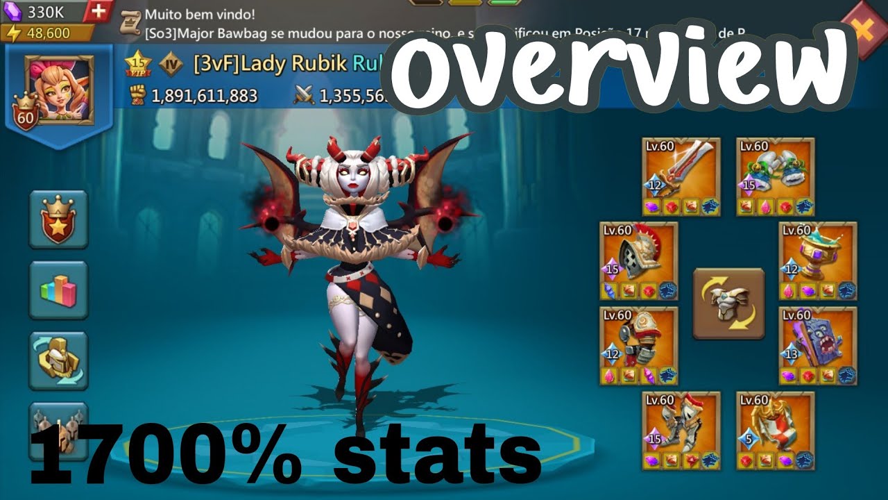 lady rubik one of the strongest female account overview #lordsmobile