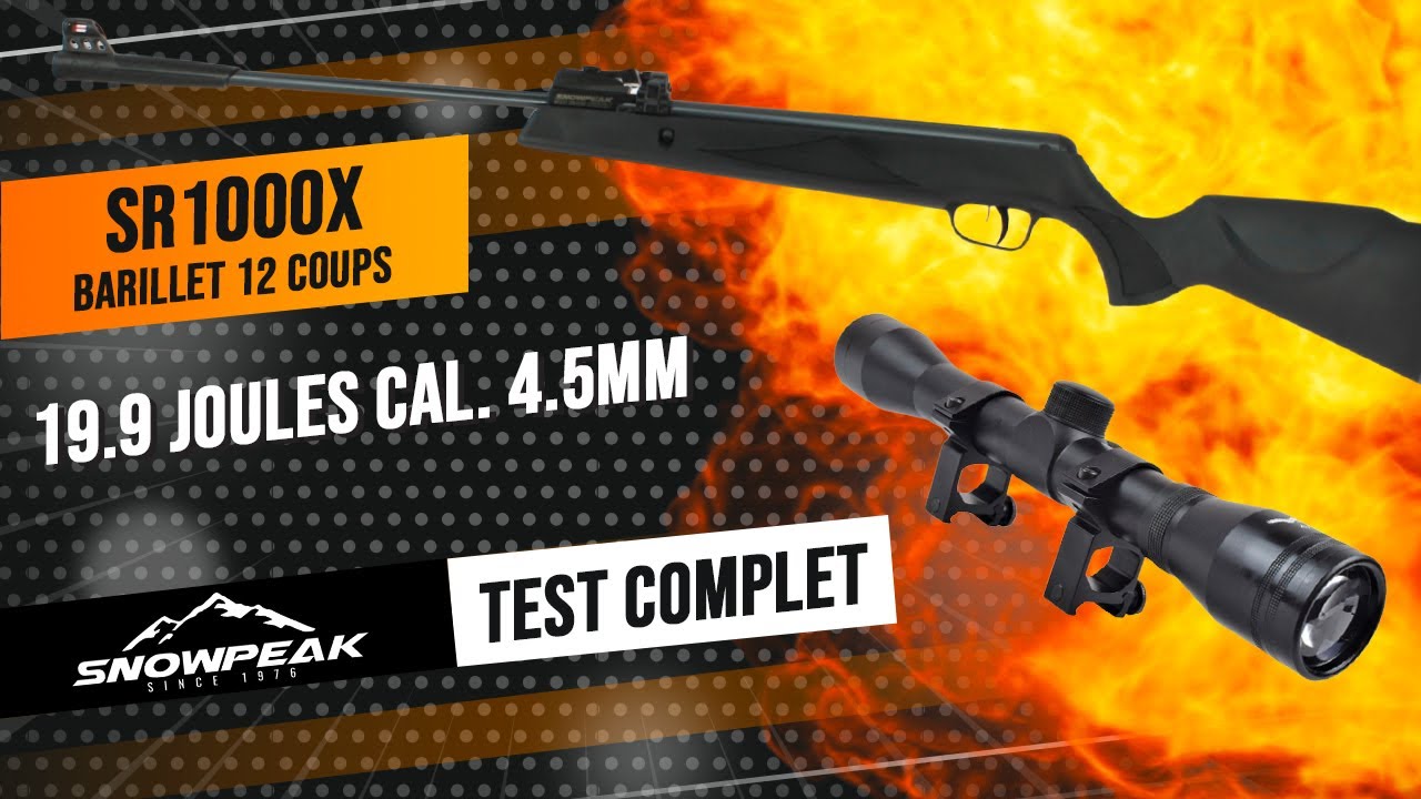 Snowpeak SR1000X cal 4.5mm : carabine à système sans ressort 19.9 joules 12 coups