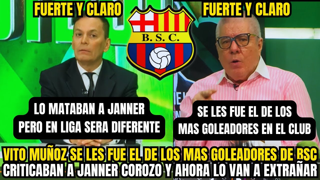 🔥 FUERTE Y CLARO VITO MUÑOZ LAPIDARIO BARCELONA SC DEJÓ IR A JANNER COROZO Y HOY LO SUFRE