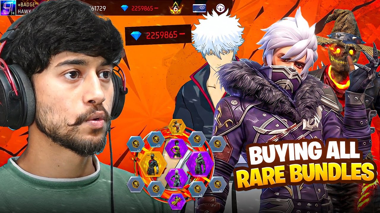 Buying All Rare Bundles of Free Fire🔥💎22lakh Diamonds