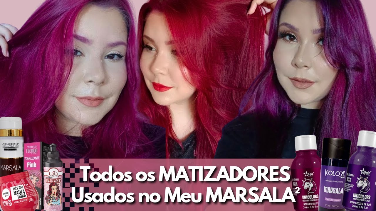 Todos os Matizadores, Tonalizantes, Máscaras Pigmentantes usados no MEU MARSALA Parte 2