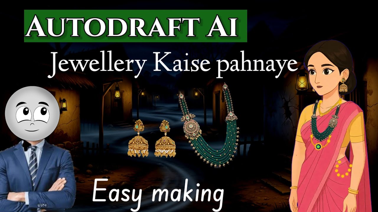 ✅Autodraft Ai ke Charecter ko Jewellery Kaise pahnaye || Cartoon Animation video kaise banaen 