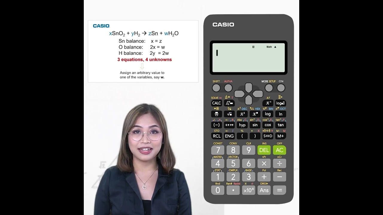 Balancing Chemical Reactions using CASIO CALCULATOR | Is it possible? #calculatortechnique