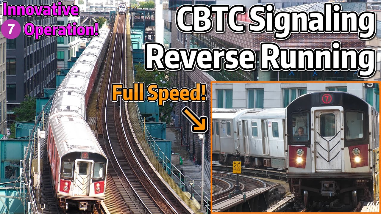 ⁴ᴷ⁶⁰ New Digital CBTC Subway Signaling - Reverse Running on the 7 Line!