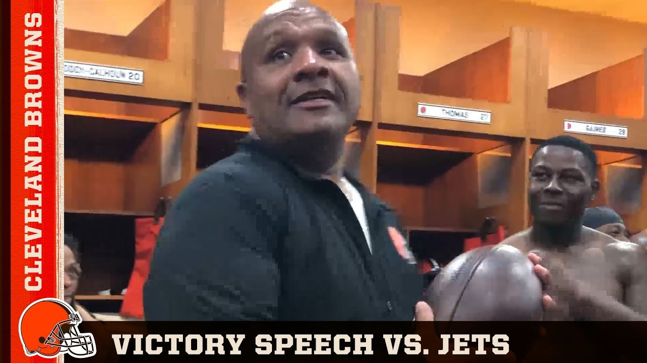 Hue Jackson victory speech vs. Jets | Cleveland Browns