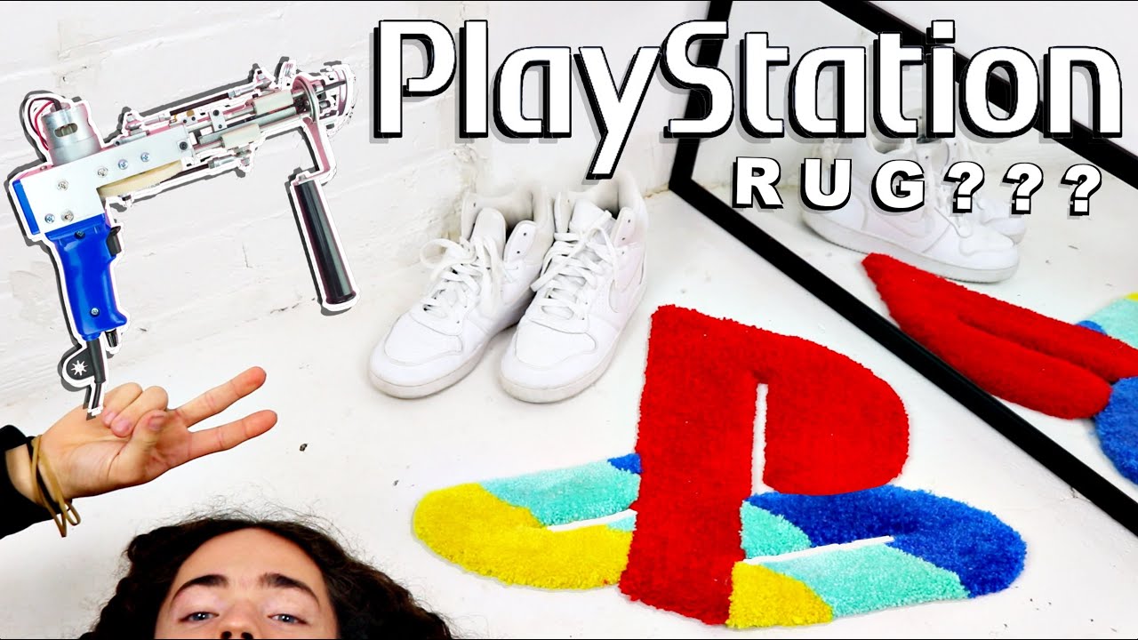 Tufting a CUSTOM PlayStation Rug