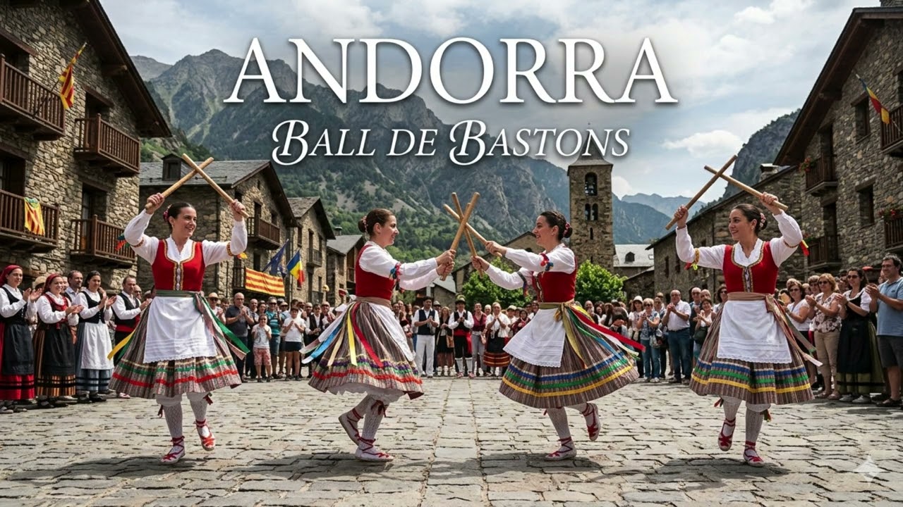 Andorra — Ball de Bastons is a lively traditional Catalan stick dance
