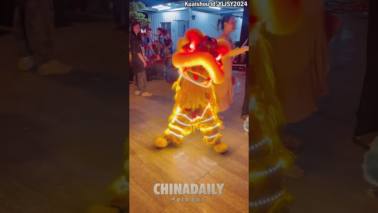Lion dance boy