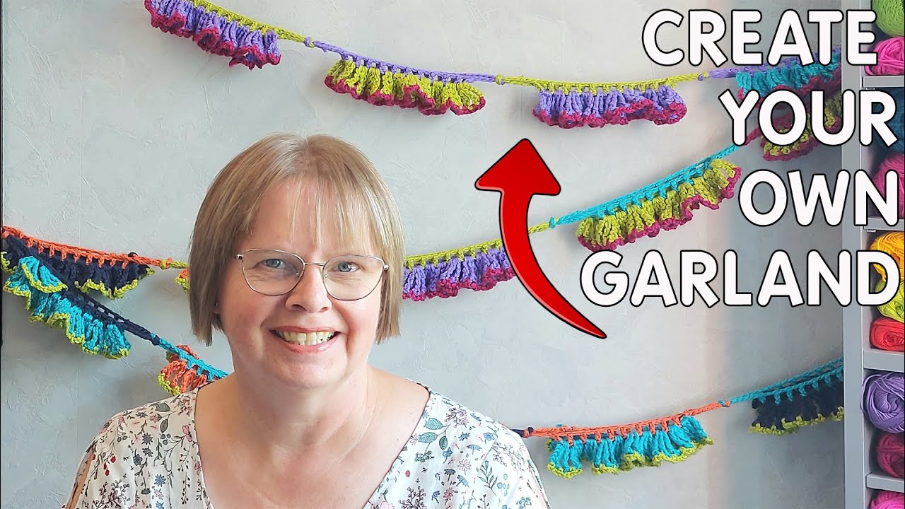 Colorful Crochet Garland Tutorial. Make the Garland in Tuula's Video Backdrop!