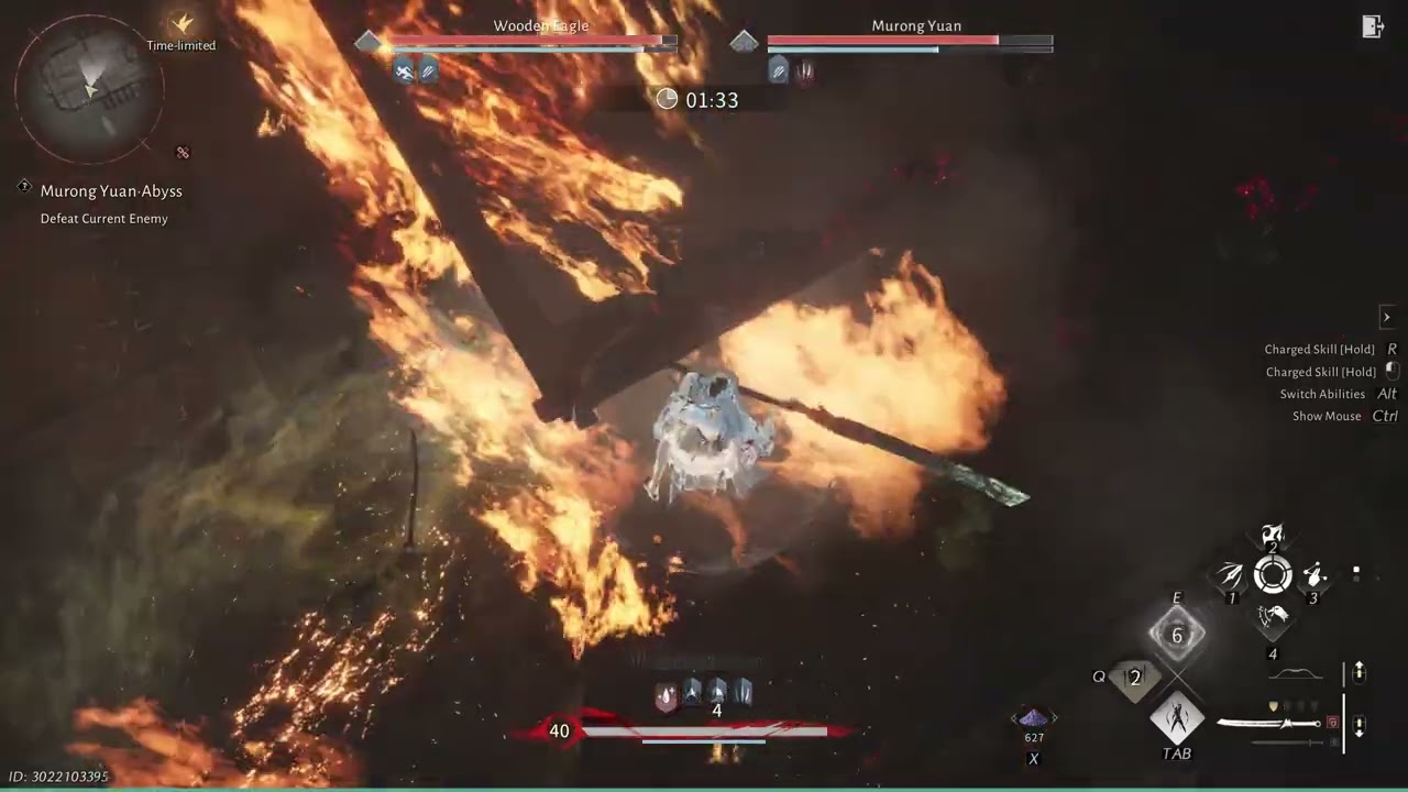 WWM，Murong Yuan abyss with no-hit(bug version )