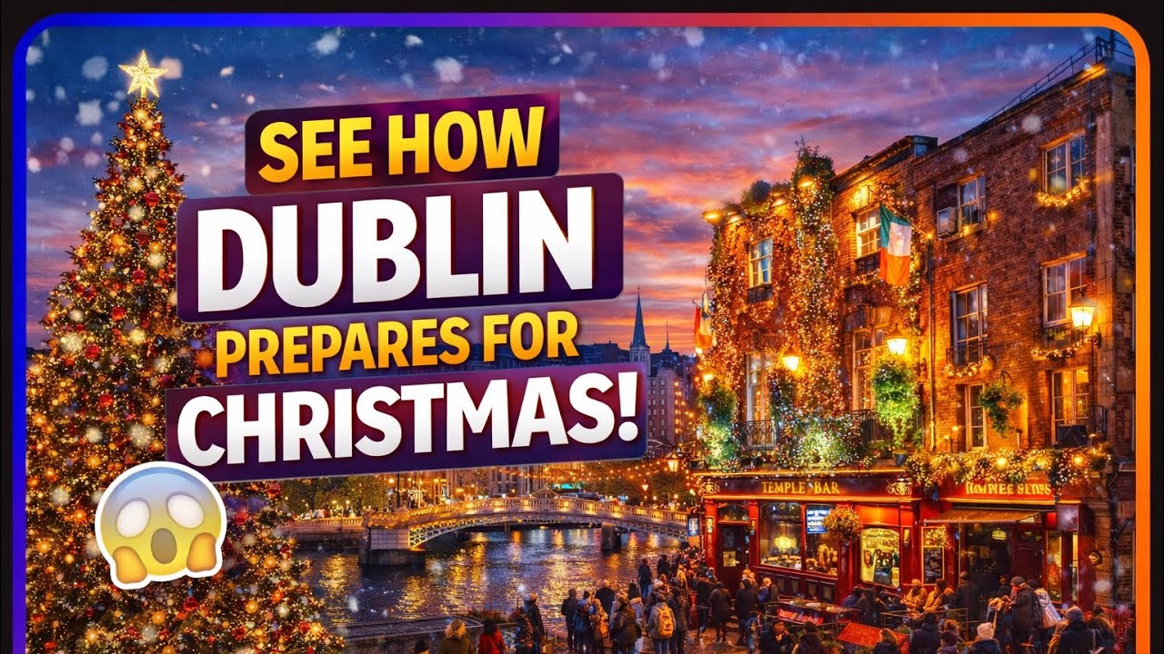 Night view in Dublin | Christmas Lighting in Dublin 2025