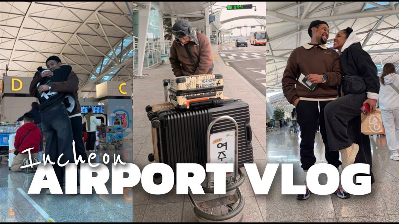 INCHEON AIRPORT VLOG| A MONTH WITHOUT A MAN | 🇰🇷 TO 🇿🇦