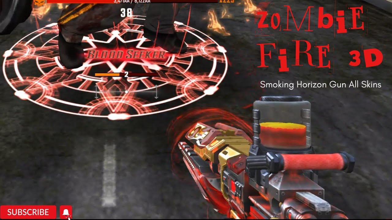 Smoking Horizon gun all skins | Zombie Fire 3d offline game