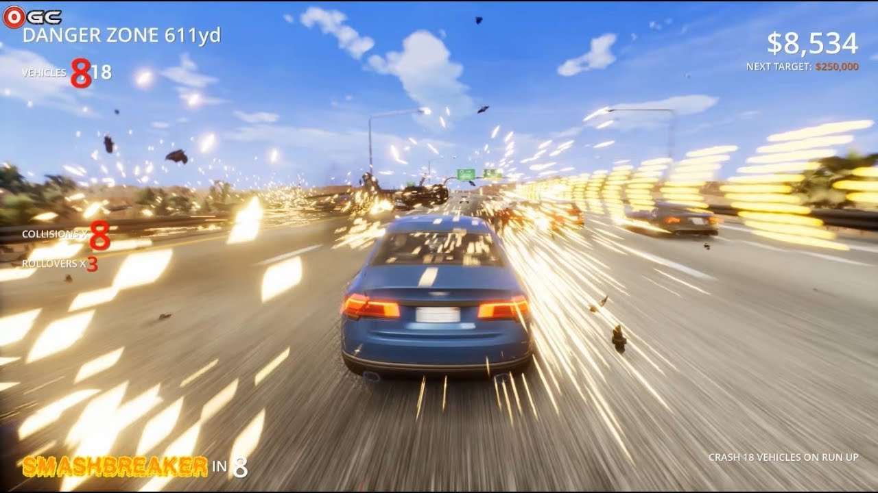 Danger Zone 2 2018 / High Speed Car Driving Games / Car Crashes / Pc Windows Gameplay FHD