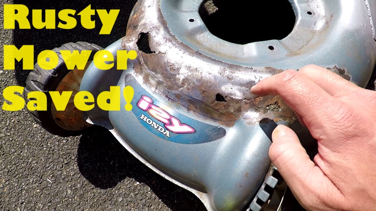Welding Rusty Lawnmower Deck Repair - Honda Izy - Sealey MightyMig