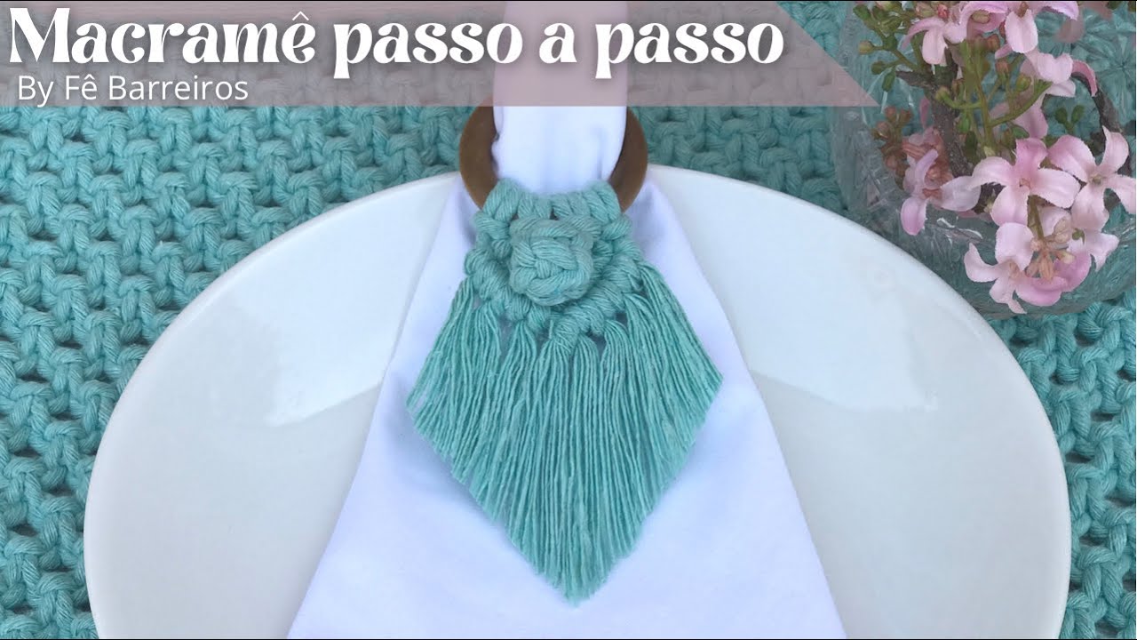 PORTA GUARDANAPO DE MACRAMÊ PASSO A PASSO | DIY MACRAME NAPKIN RINGS #macramepassoapasso #macrame