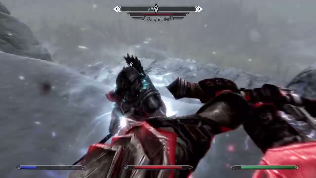 Defeating the Ebony Warrior Solo: Skyrim Special Edition (Legendary Difficulty)
