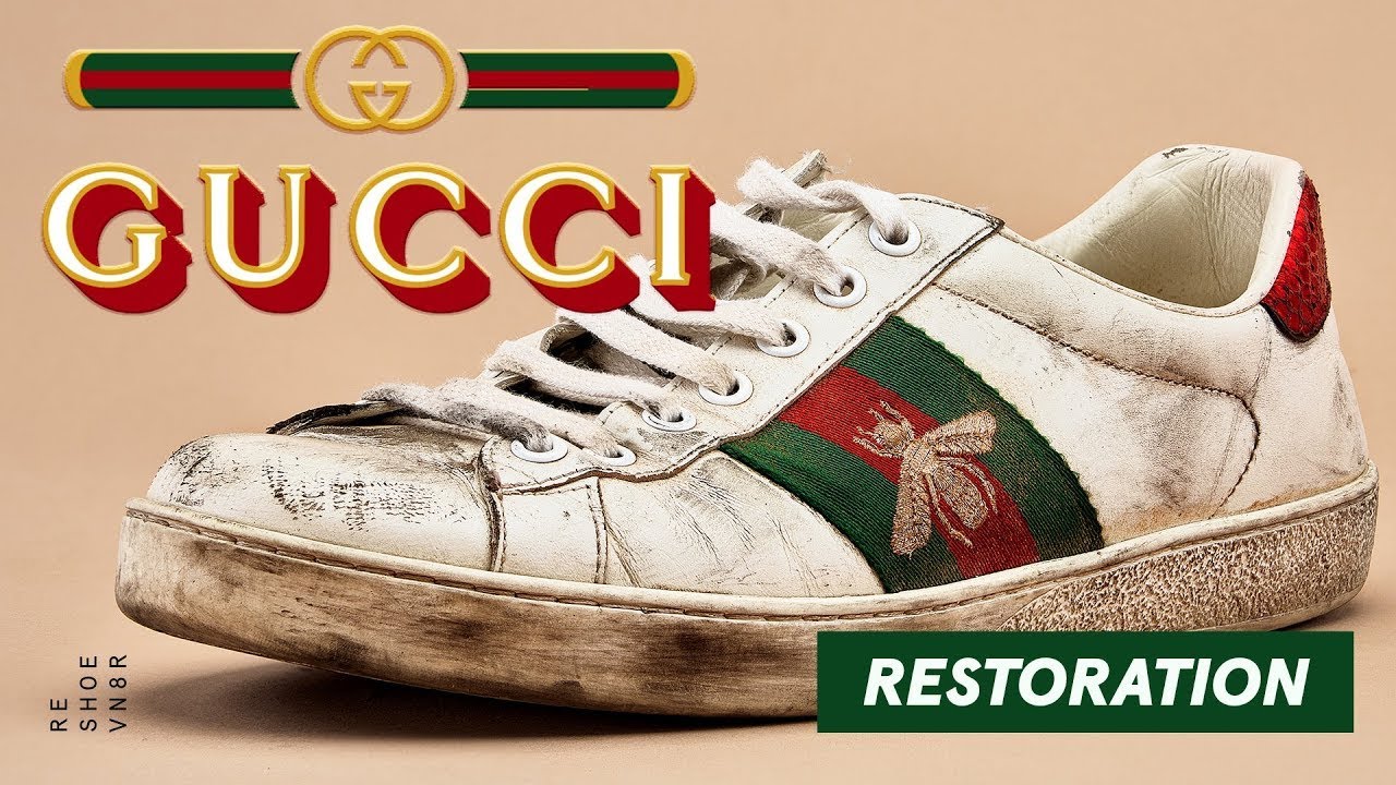 Полная реставрация сломанных кроссовок Gucci
