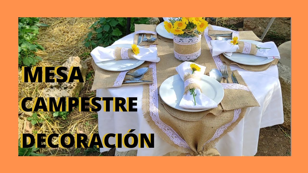 CÓMO HACER una ✄ MESA CAMPESTRE de YUTE | DECOYUTE - Coser Fácil y Decoración DIY