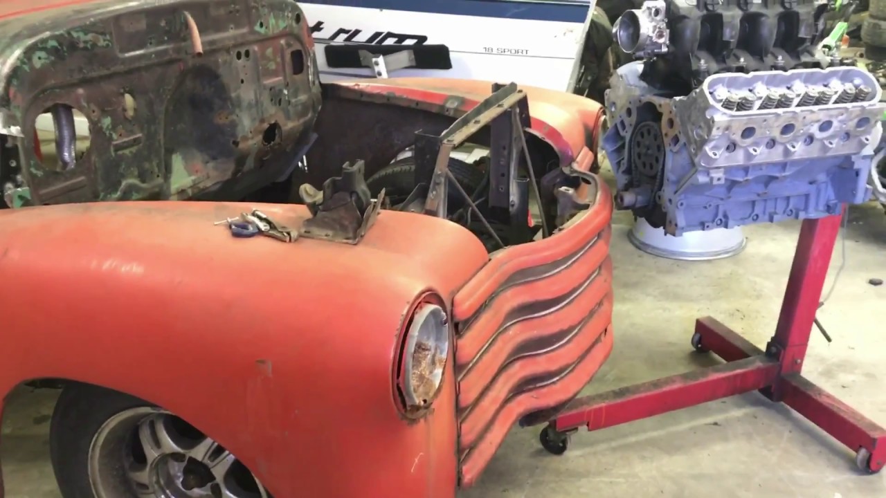 Getting the body mounted- 52 Chevy s10 frame swap project