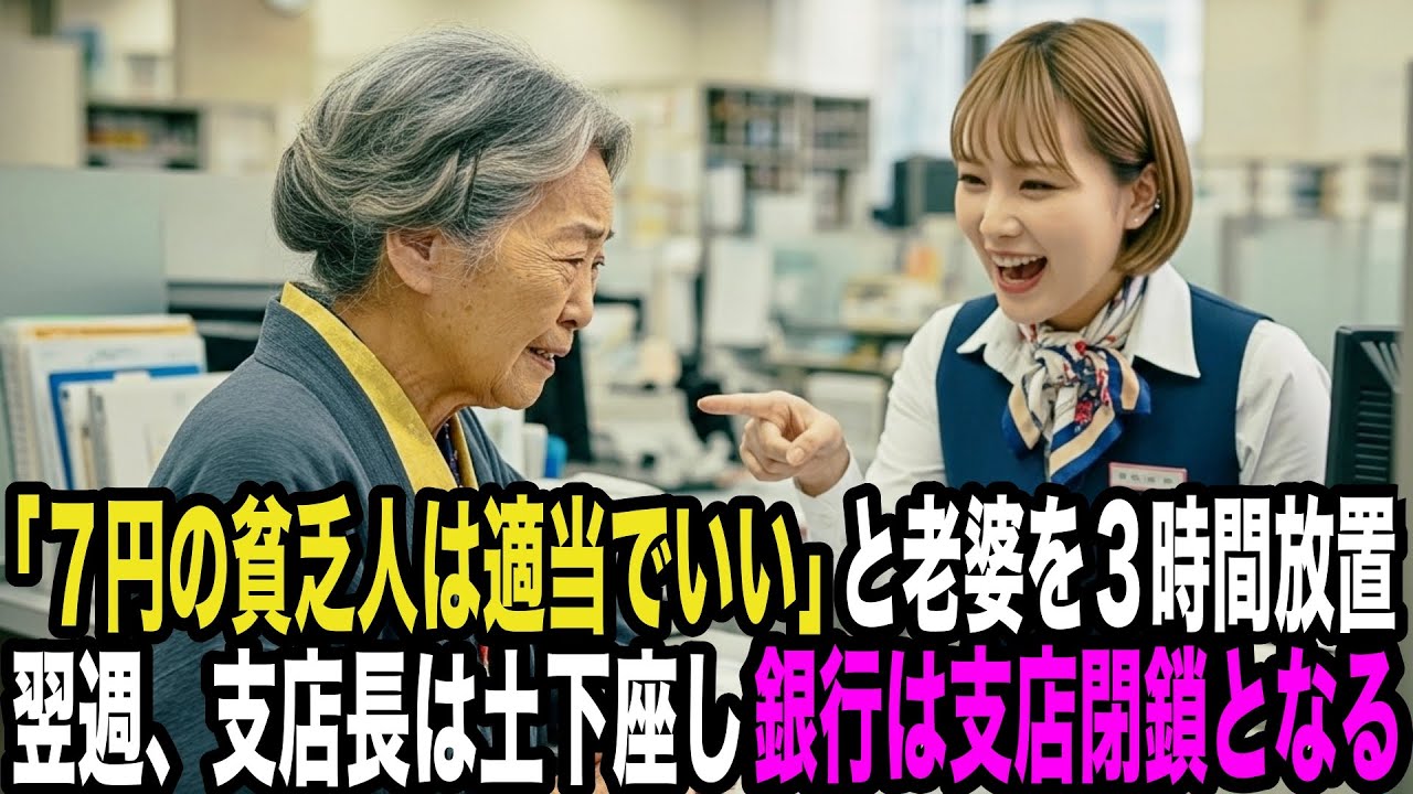 預金残高7円の老婆を3時間放置した銀行員が青ざめた理由…翌週500億円の契約を失い支店閉鎖にmp4
