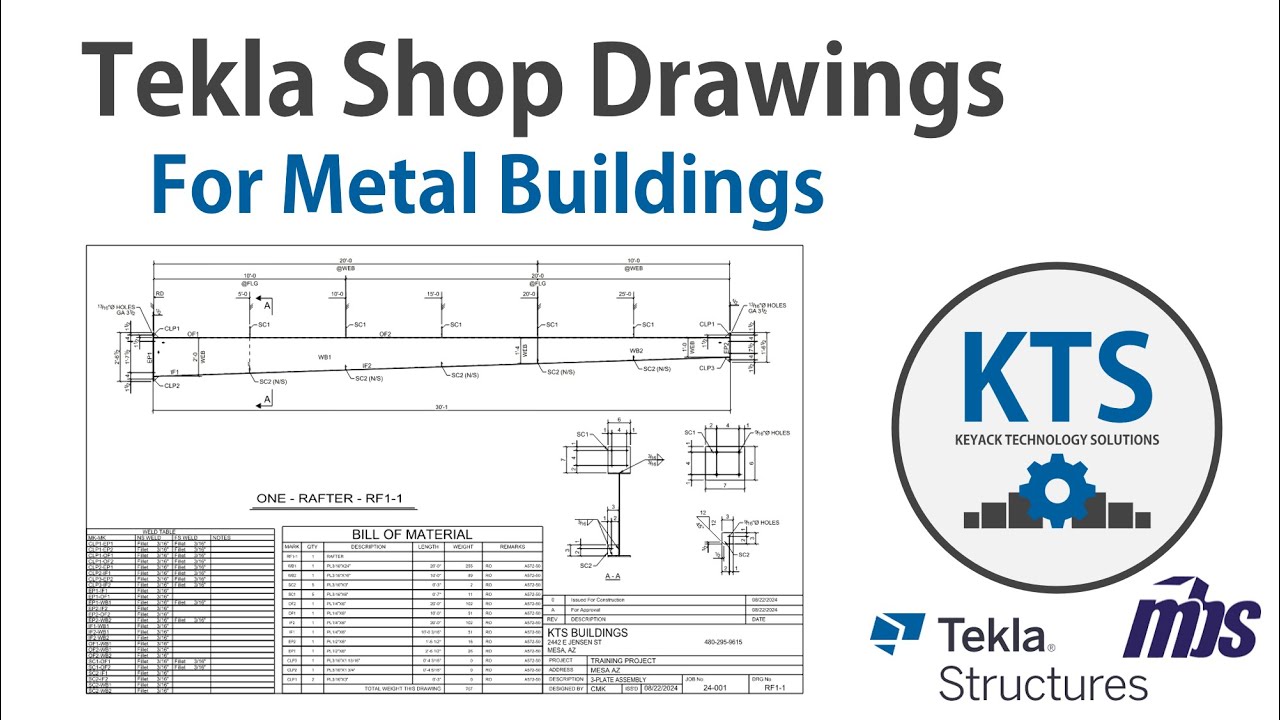 MBS SlideRule - Tekla Shop Drawings