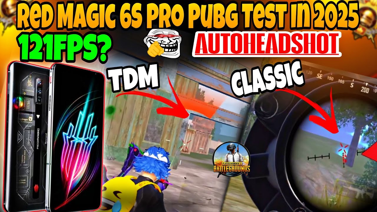 red magic 6s pro pubg test 2025 🥵🔥  | redmagic 6s pro pubg/bgmi test | 120fps | graphics | price.