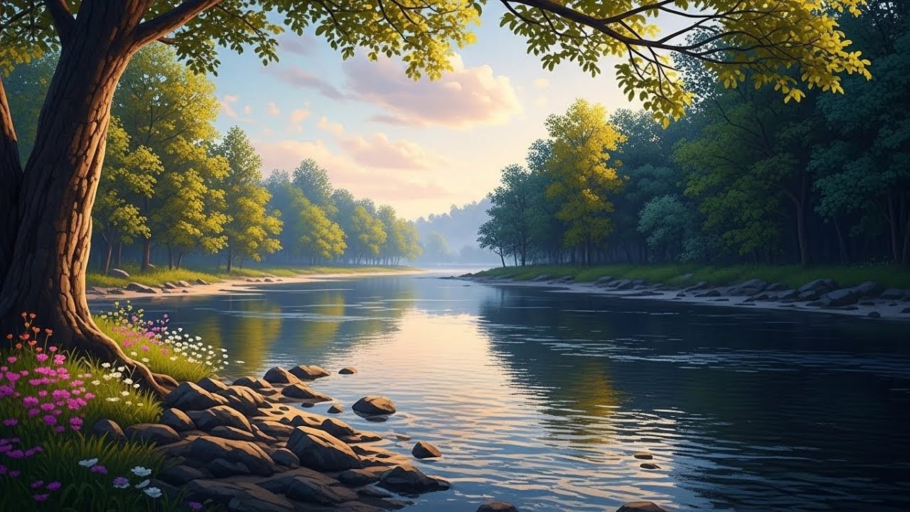 River Flow Through Forest 🌲🌊 Peaceful Soundscape for Sleep and Inner Peace #2102