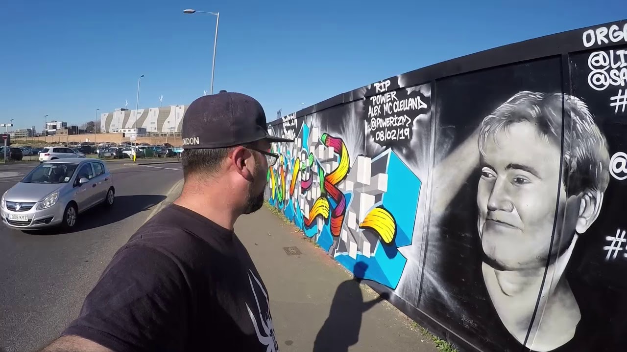 GRAFFITI - HOW TO PAINT A MEMORIAL TRIBUTE / REST IN PEACE / RIP POW / ALEX MC CLELLAND