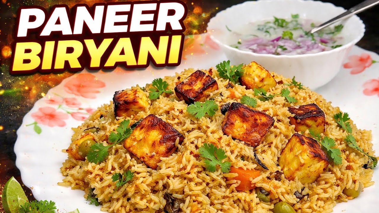Paneer Biryani Recipe | Easy Paneer Biryani at Home | Breakfast or Lunch Recipe | Organic Kitchen