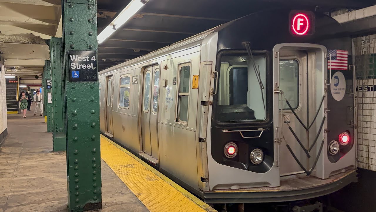 (A)(C)(D)(E) and (F) Trains at West 4th Street