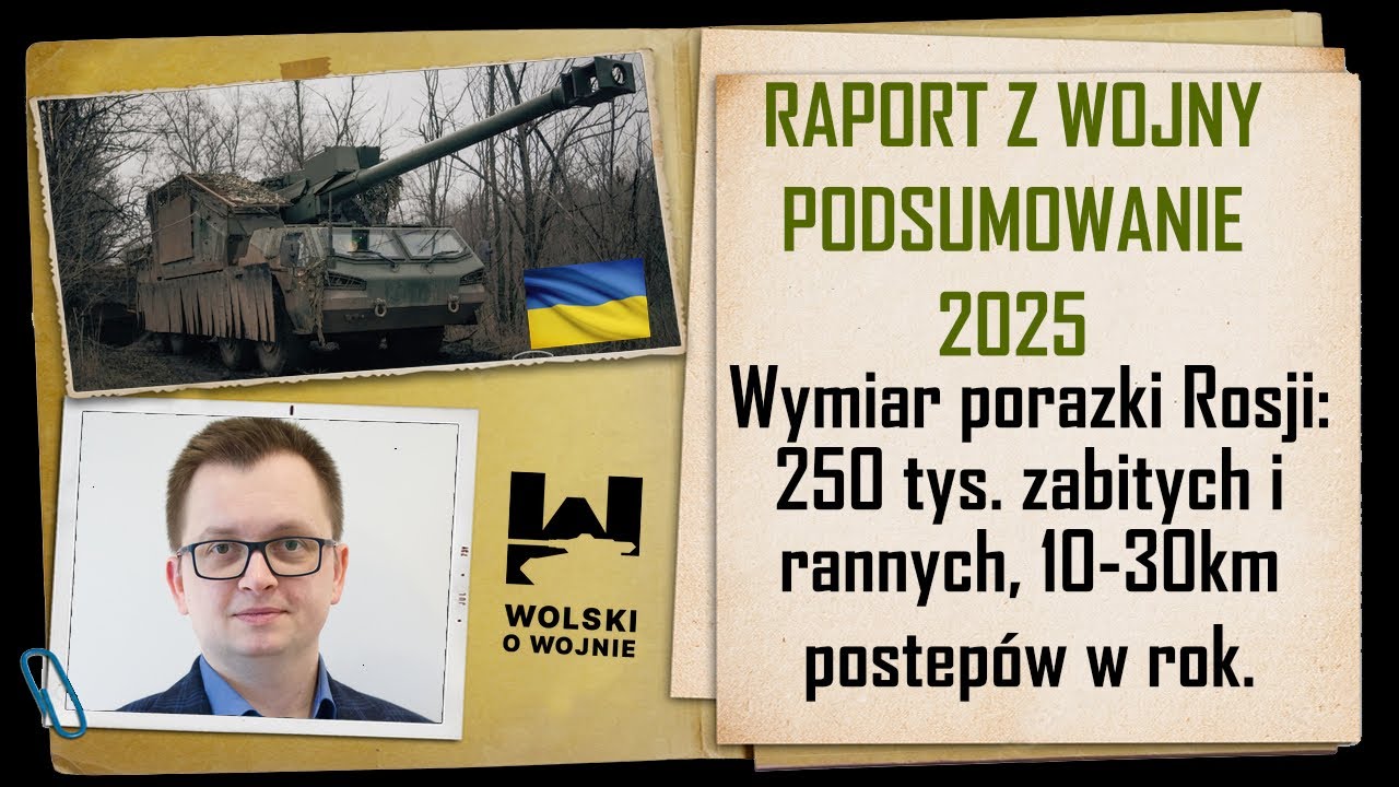 UKRAINA RAPORT Z WOJNY PODSUMOWANIE 2025. Wymiar porażki RUS: 10-30km postęp&oacute;w w rok.