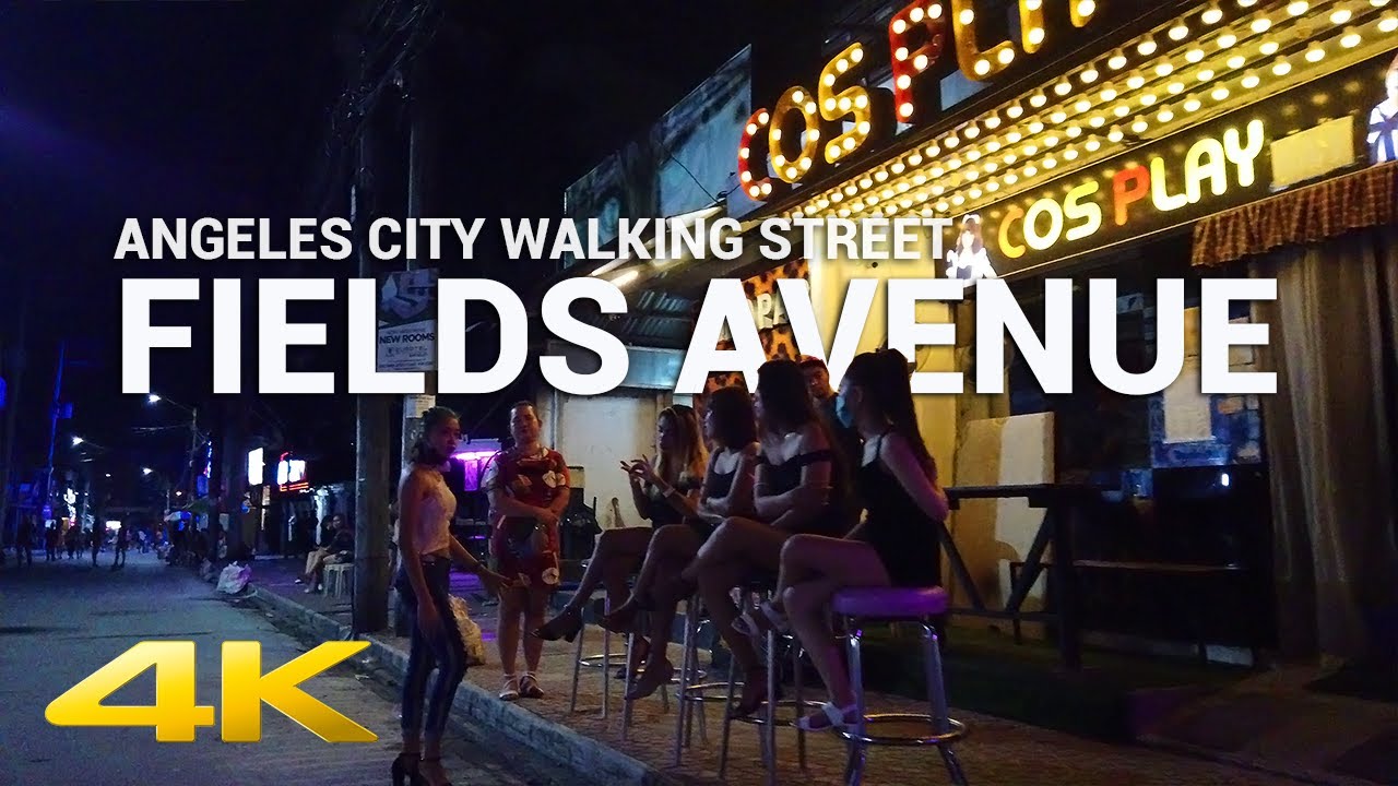 Fields Avenue Angeles City Walking Street Tour Pampanga Philippines 4K
