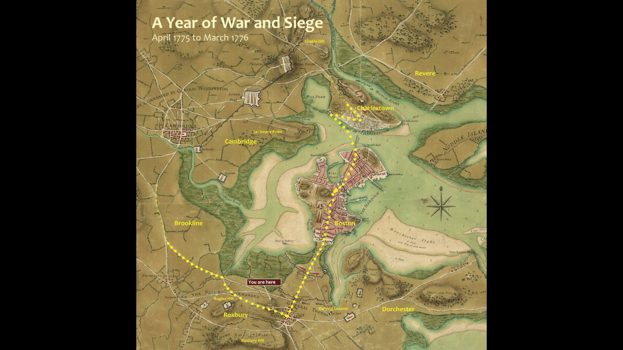 1775 April - Siege of Boston Map Animation