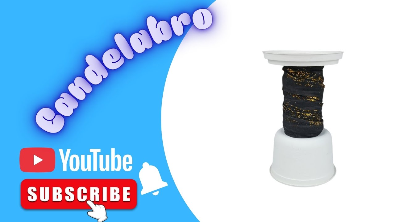 CANDELABRO / Manualidades utilizando envaces plasticos.