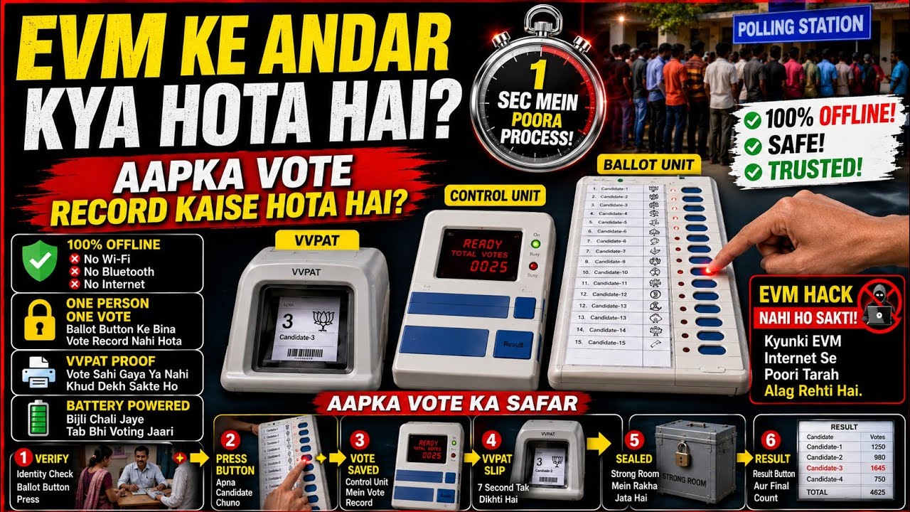 EVM: How Electronic Voting Machines Work | Explained Simply