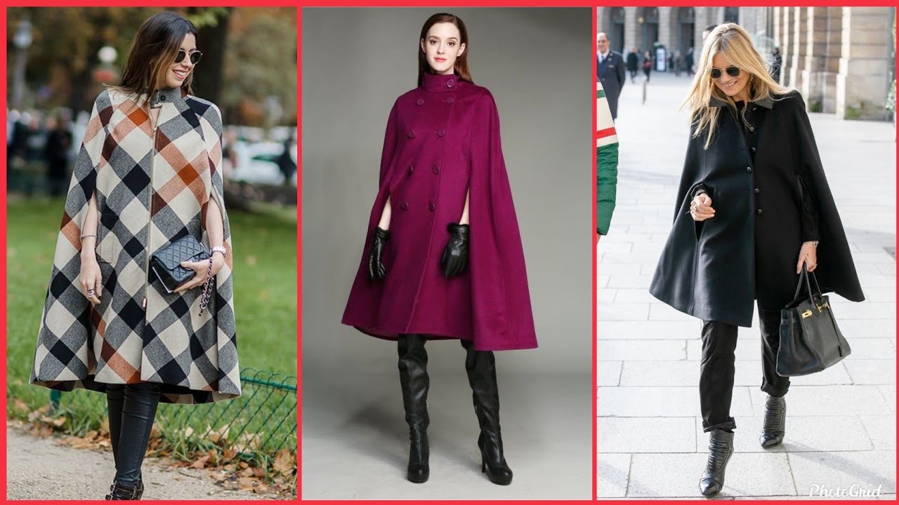 Stylish Winter Cape coat ideas for women 2019