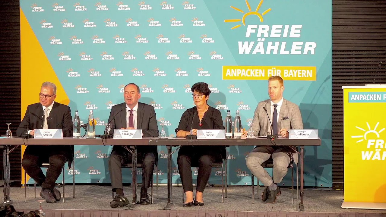 FREIE W&Auml;HLER Pressekonferenz nach der Landtagswahl 2023