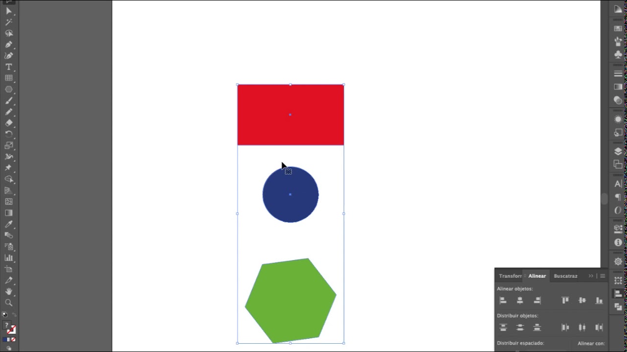 Illustrator CC 2019 2.4 Alineaci&oacute;n y distribuci&oacute;n de objetos