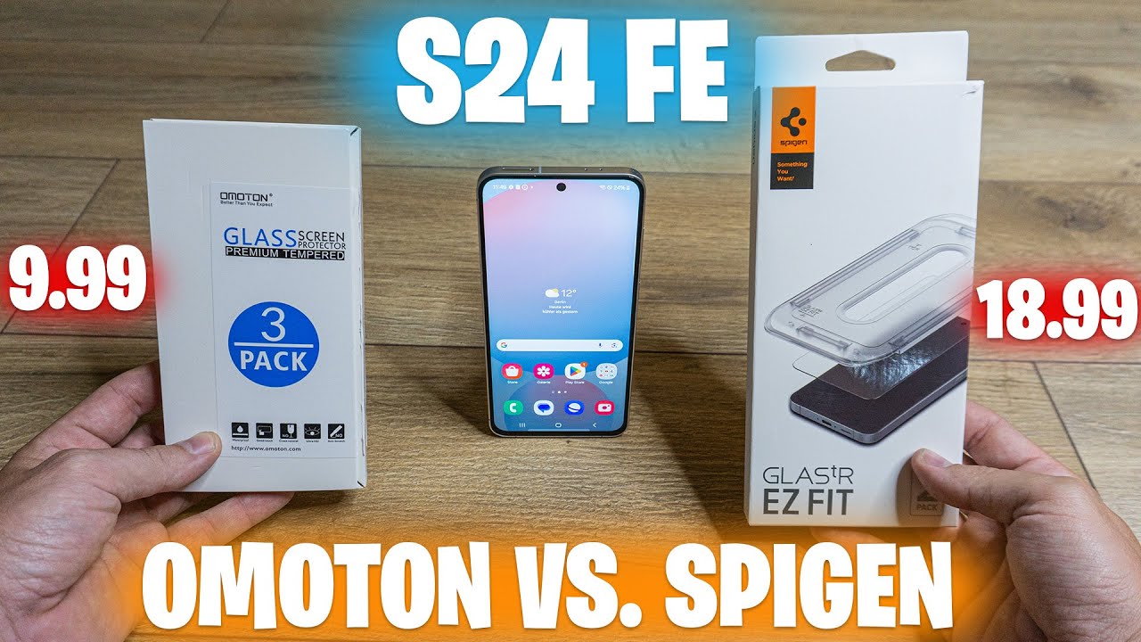 Galaxy S24 FE | Spigen vs. Omoton Panzerglas | Welches ist besser?
