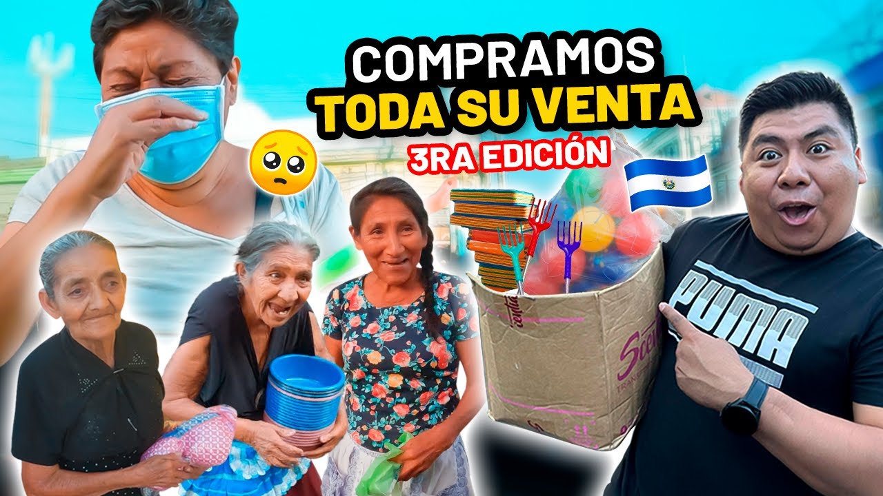😢COMPRANDOLE TODO a los VENDEDORES de la CALLE  *no se lo esperaban* 😔