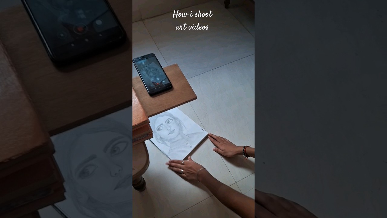 How to shoot art video without tripod 🤔📷 #shorts #ytshorts #diy