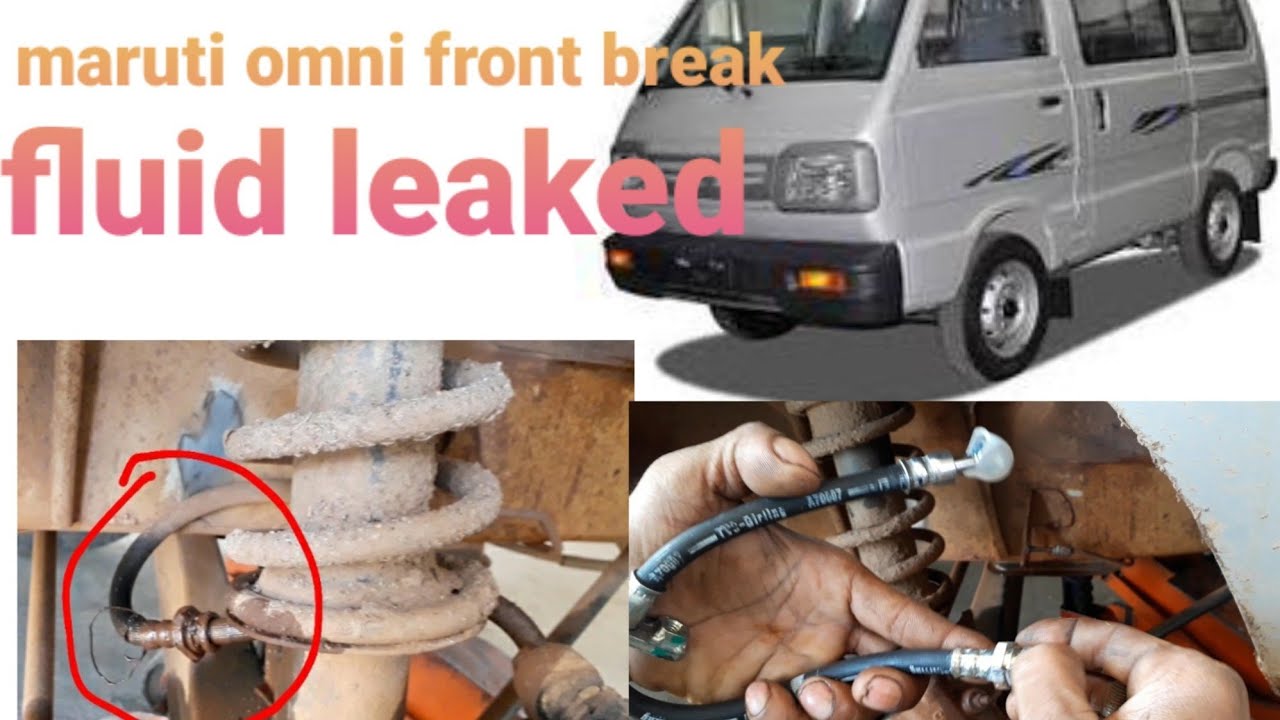 maruti omni break fluid leakaged, #front flexible break pipe replacement procedure