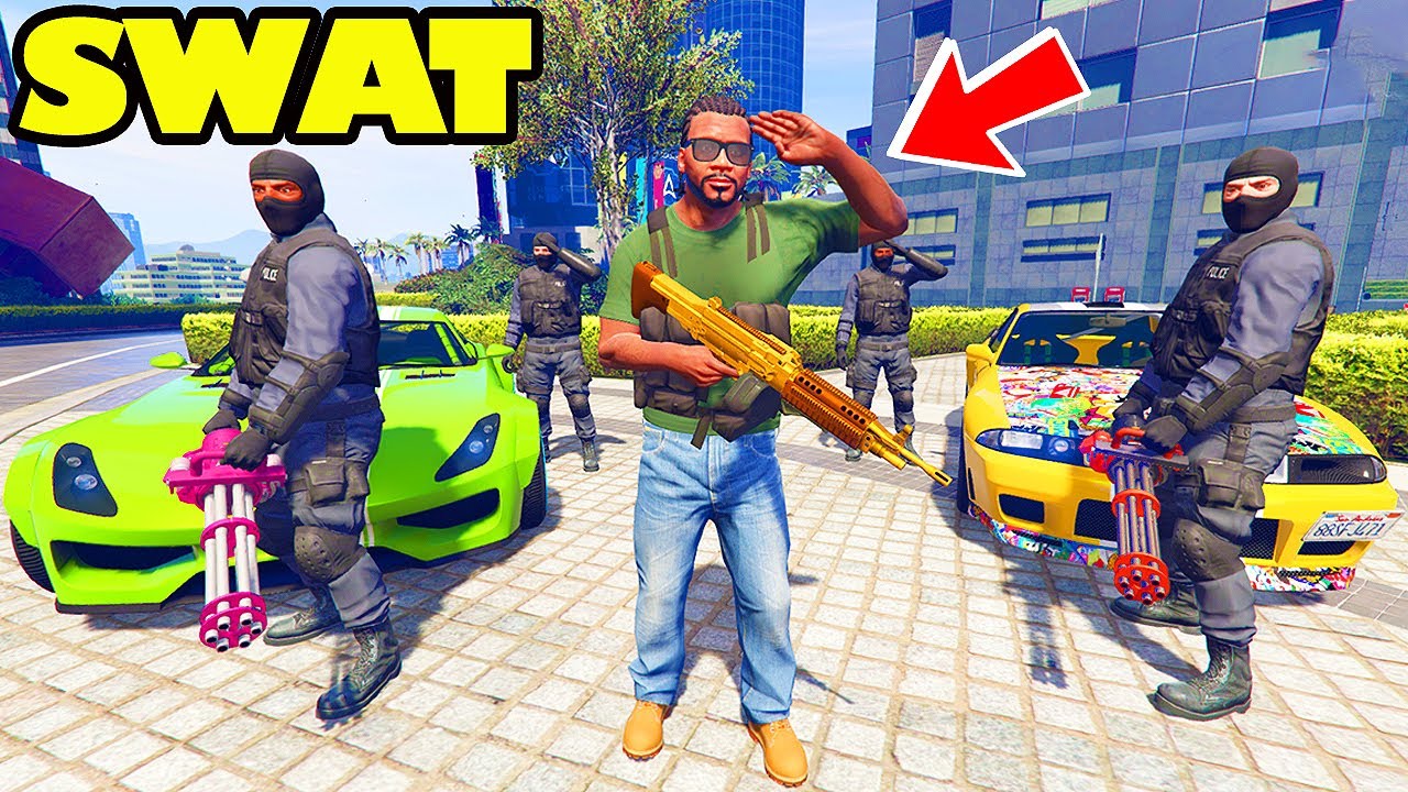 Franklin Third Day As A SWAT CHIEF in GTA 5 | SHINCHAN and CHOP
