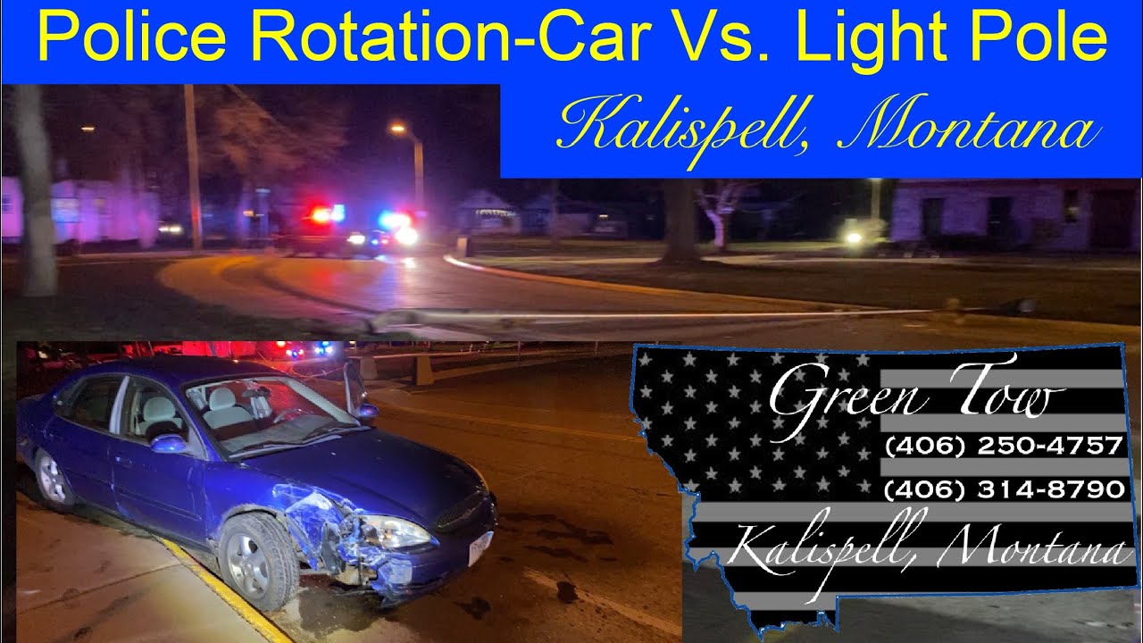 Police Rotation-Car Vs. Light Pole